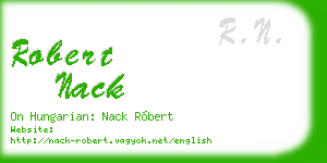 robert nack business card